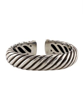 David Yurman two tone sculpted cable bracelet